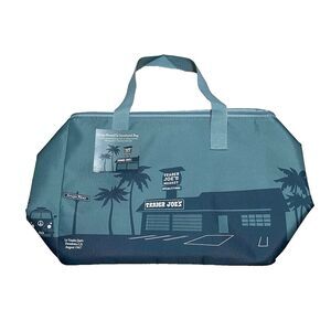 Trader Joe's Dusty Blue Large Reusable Insulated Shopping Bag 8 Gallon Cooler
